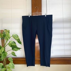ATHLETA Women's Plus Size Navy Blue Pull On Stretch Active Crop Pants